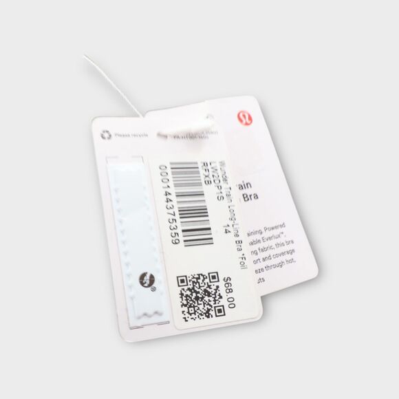 Lululemon Wunder Train Long Line Bra Foil Black Size 14 NWT - Picture 4 of 8